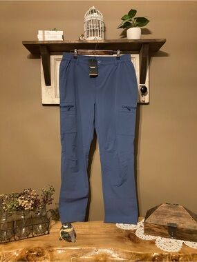 Men's Blue Cargo Travel Pants